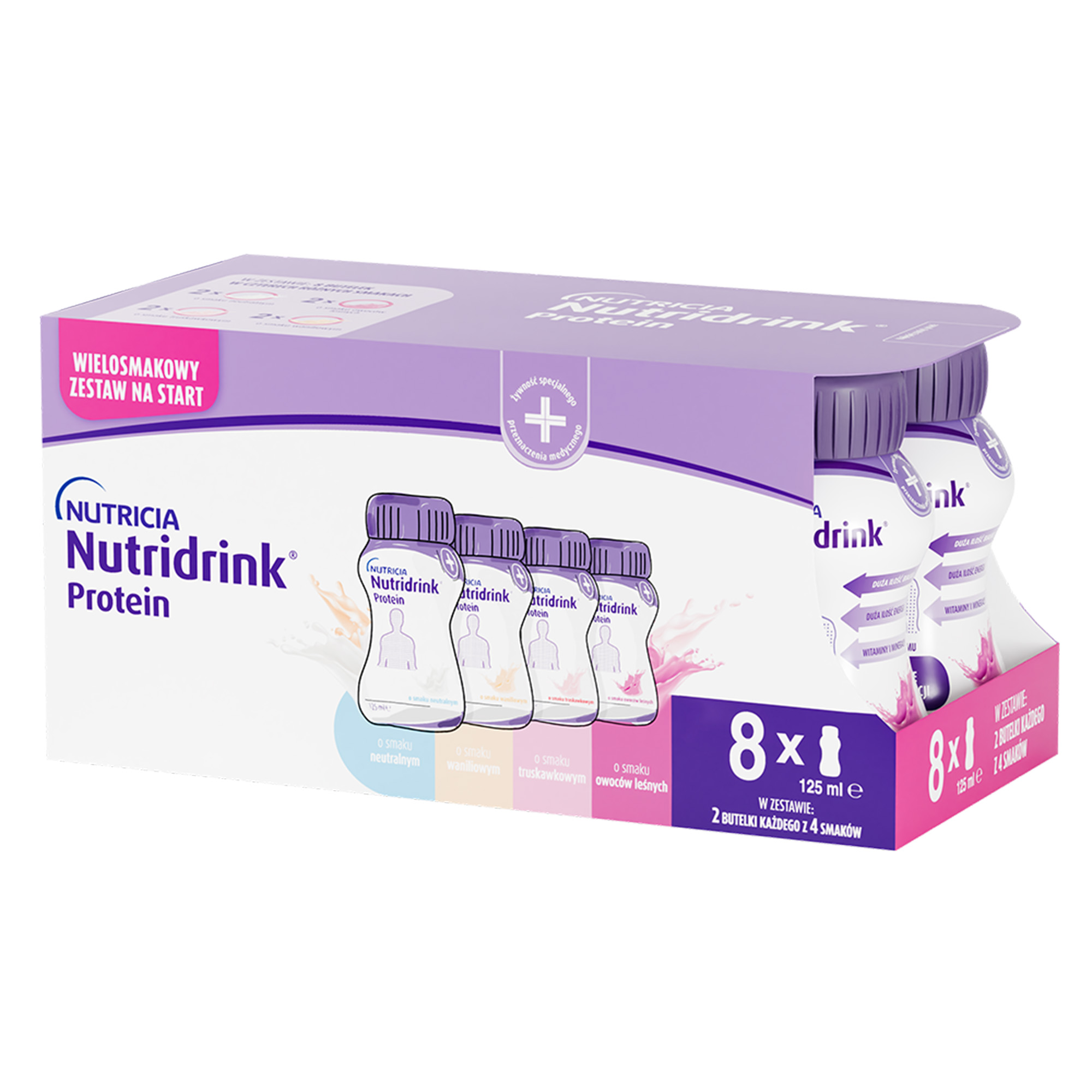 Multipak Nutridrink Protein Mix Smaków, płyn, 8 sztuk zdjęcie