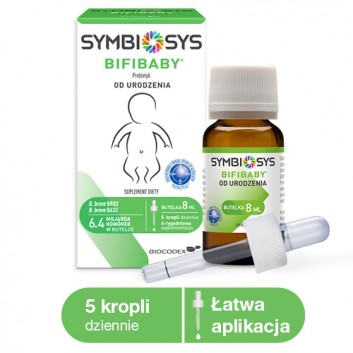 Symbiosys Bifibaby, Probiotyk od urodzenia, 8 ml