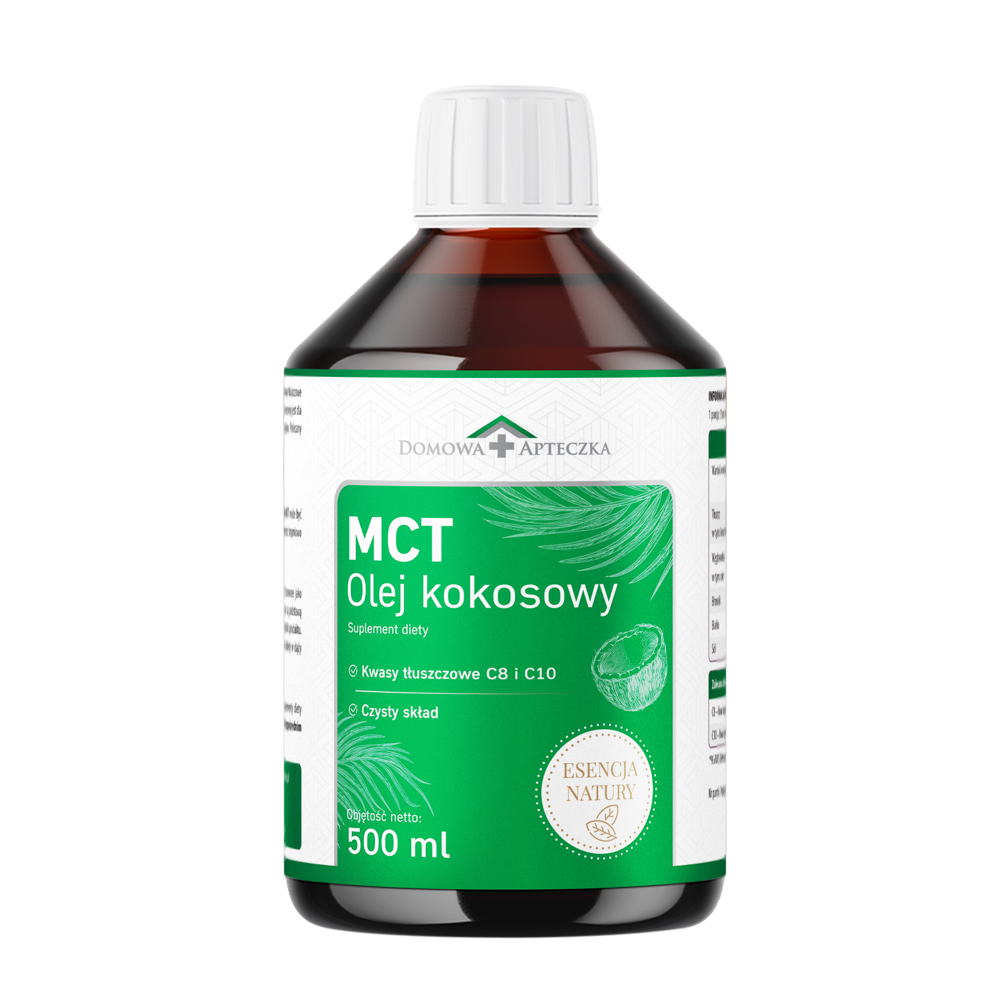 Domowa Apteczka, MCT Olej Kokosowy Esencja Natury, 500 ml zdjęcie