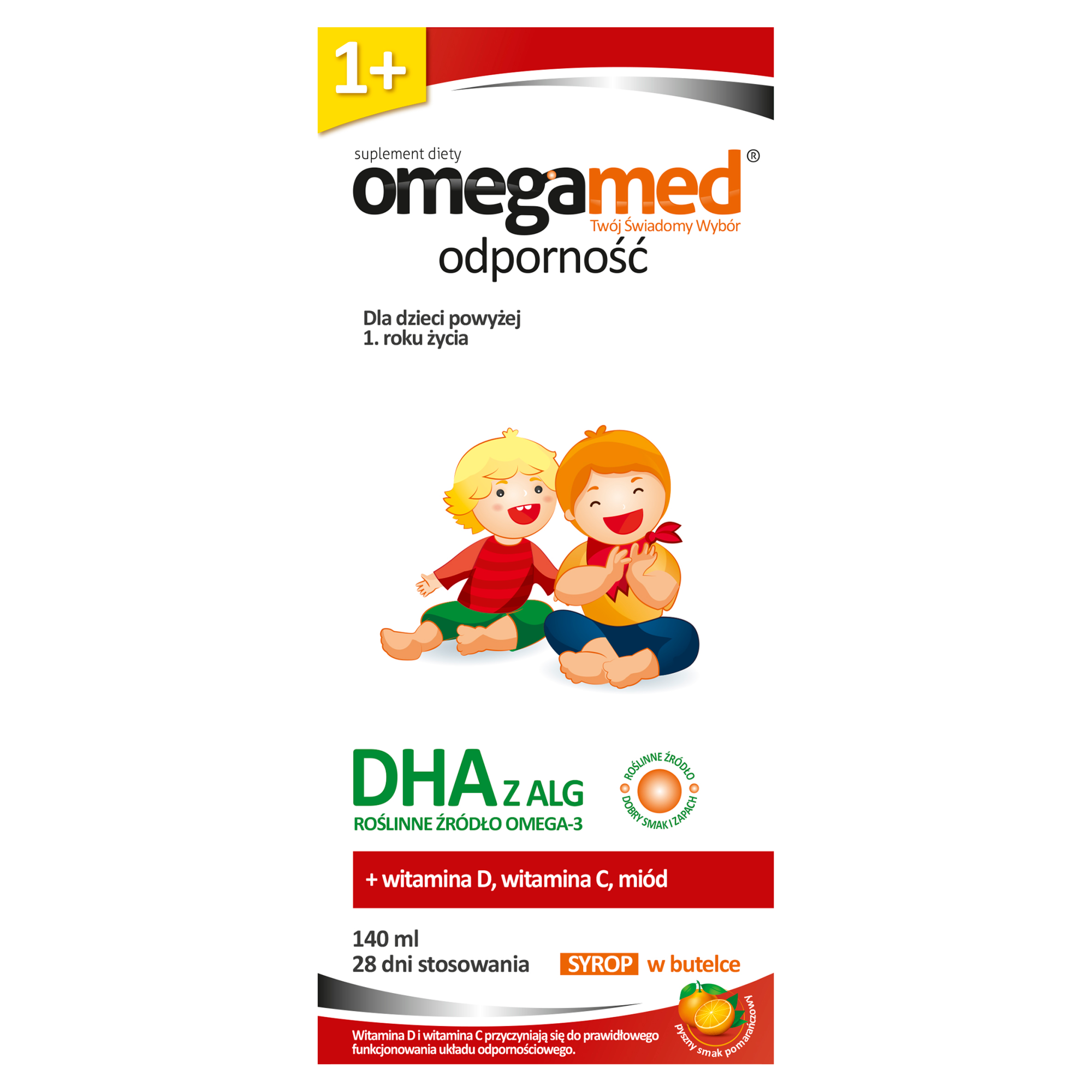 Omegamed Odporność 1+, syrop, 140 ml zdjęcie
