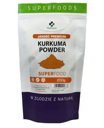MedFuture Kurkuma Powder mielona 100% naturalna 200 g zdjęcie