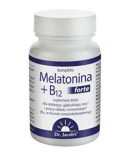 Dr Jacobs Melatonina + B12 Forte 90 tabletek zdjęcie