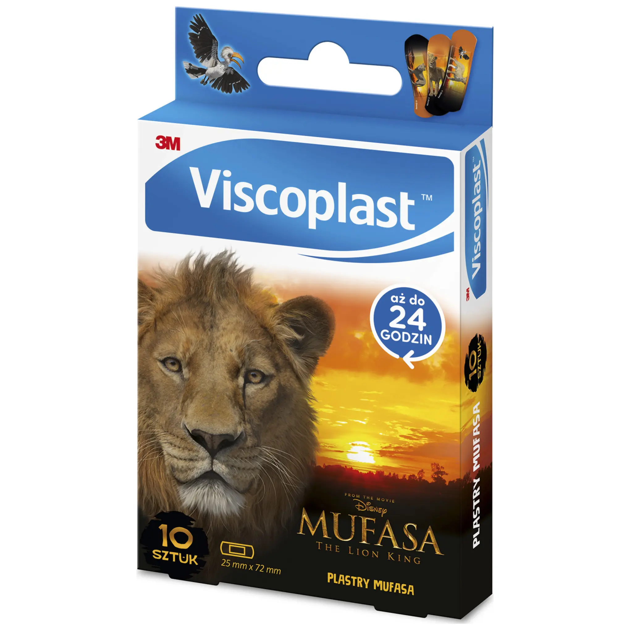 Viscoplast, Plastry Mufasa Król Lew, 72 mm x 25 mm, 10 sztuk