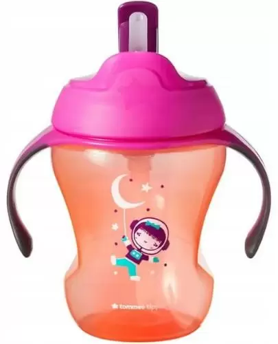 Tommee Tippee Easy Drink kubek niekapek ze słomką 6m+ pomarańczowy 230 ml zdjęcie