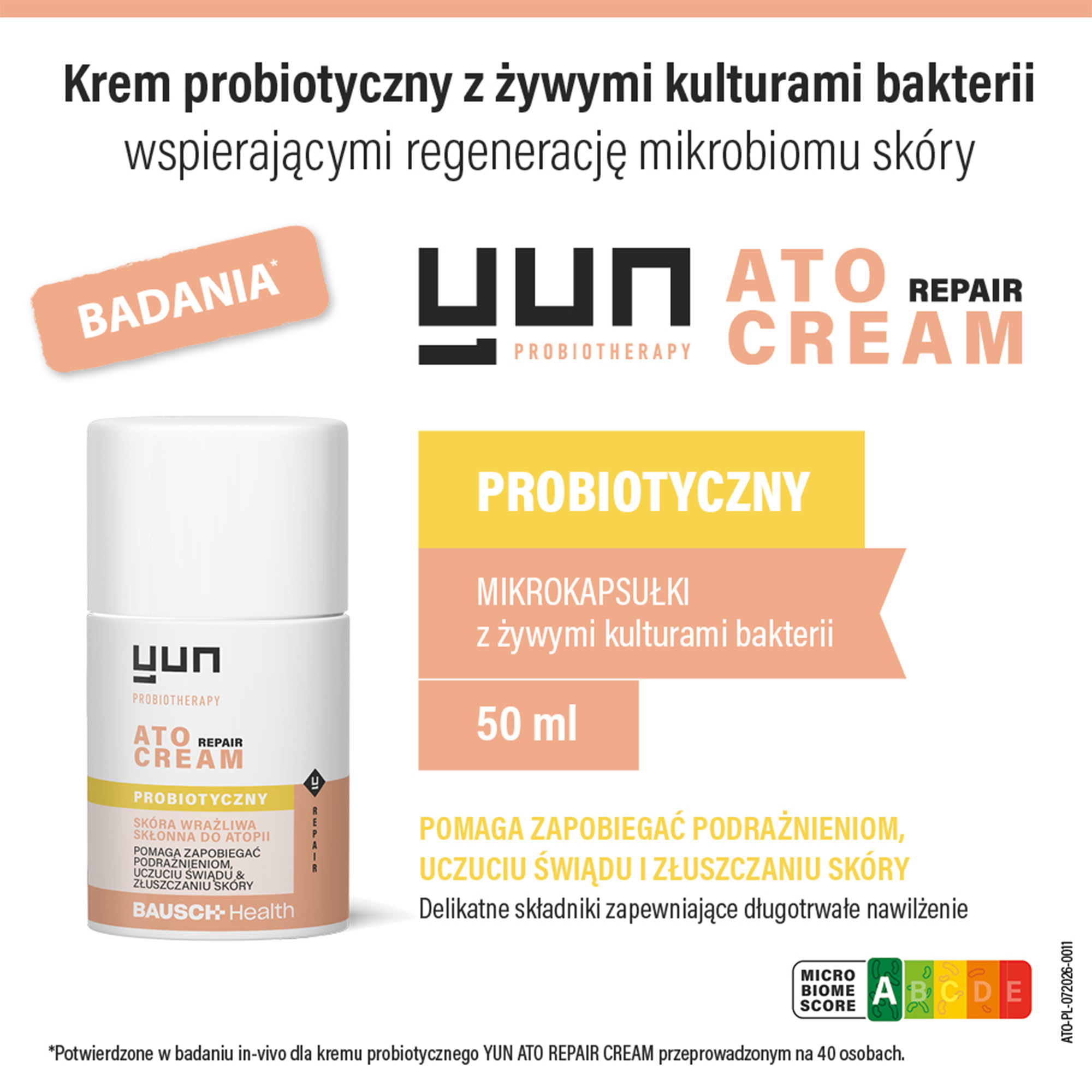 Yun Ato Repair Cream krem probiotyczny, 50 ml