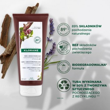Klorane odżywka do włosów z chininą i organiczną szarotką 200 ml