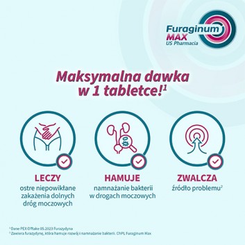 Furaginum Max Us Pharmacja 100mg 30 tabletek