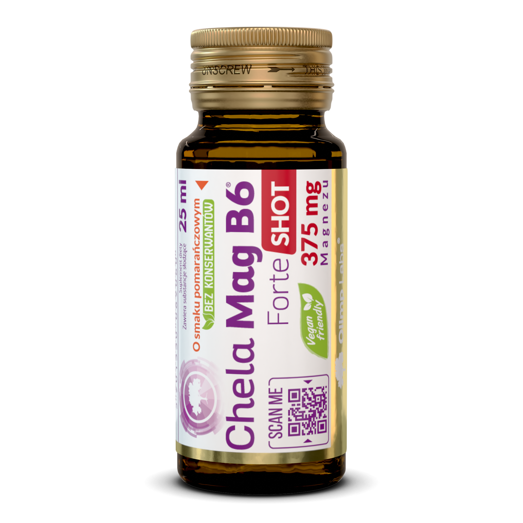 OLIMP CHELA MAG B6 FORTE Shot o smaku pomarańczy, 25 ml [szkło] zdjęcie