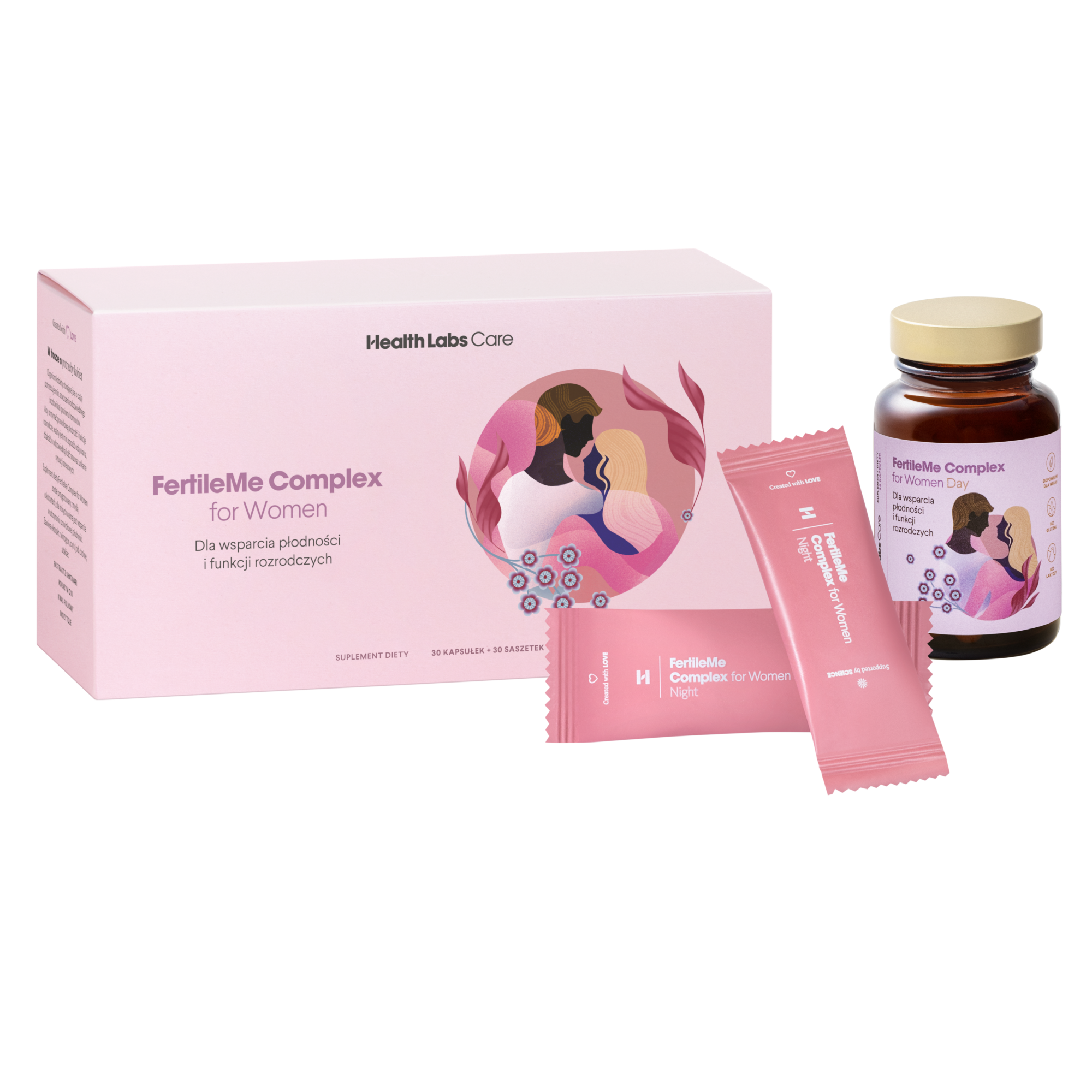 Health Labs Care, FertileMe Complex For Women, 30 kaps. + 30 saszetek