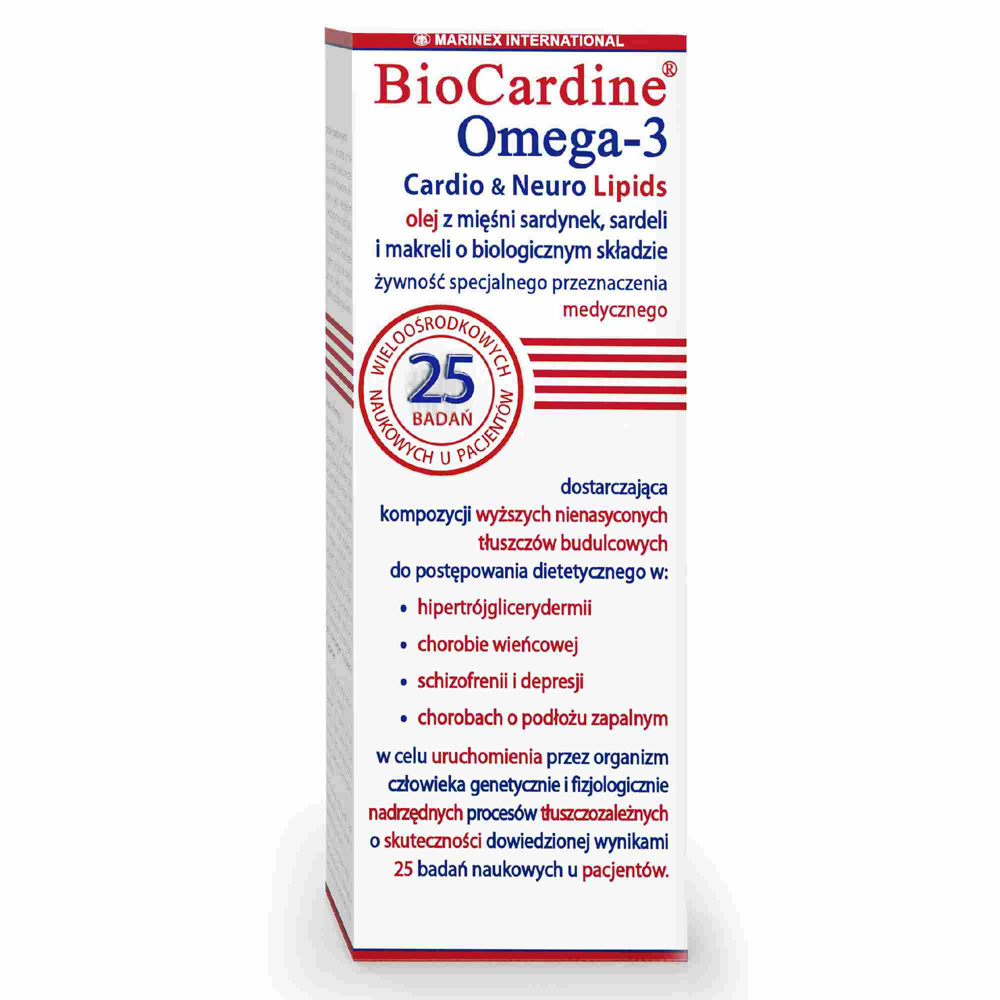 BioCardine Omega-3 Cardio & Neuro Lipids Olej, 200 ml zdjęcie