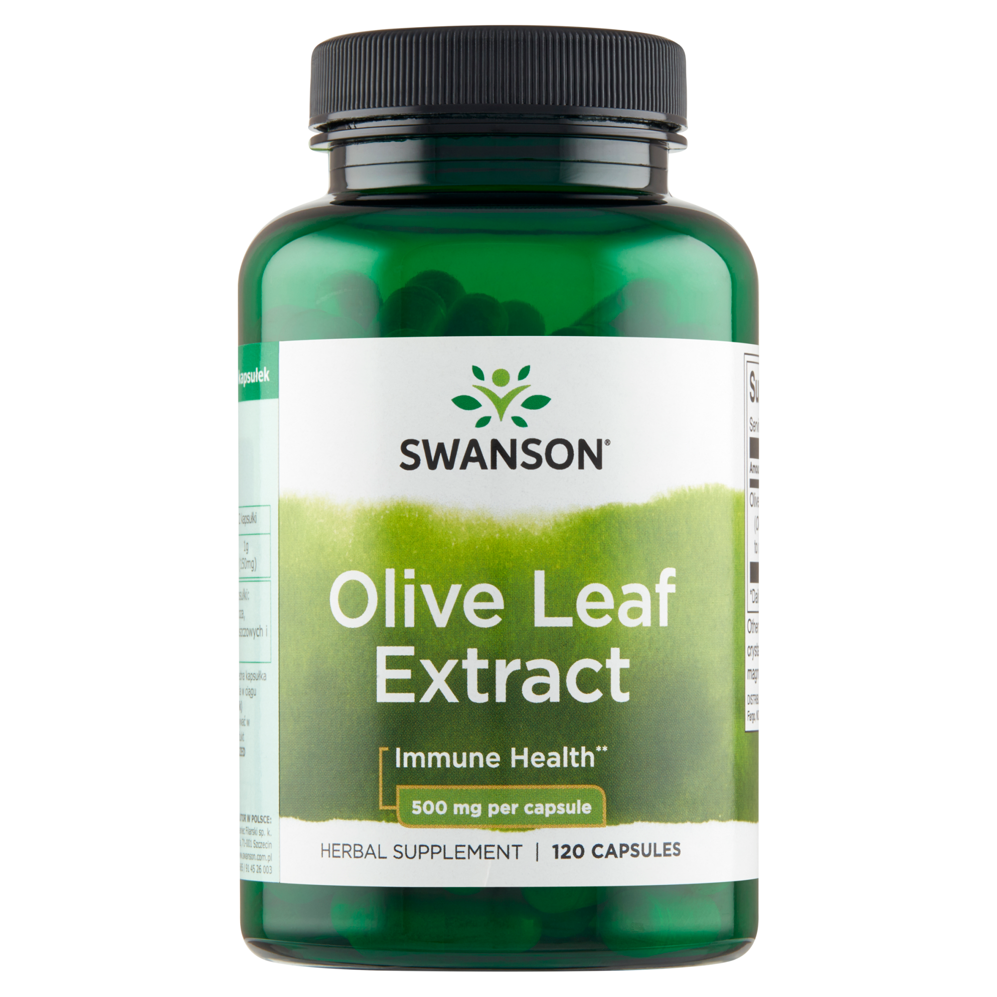 SWANSON Olive Leaf 500 mg - 120 kaps. zdjęcie