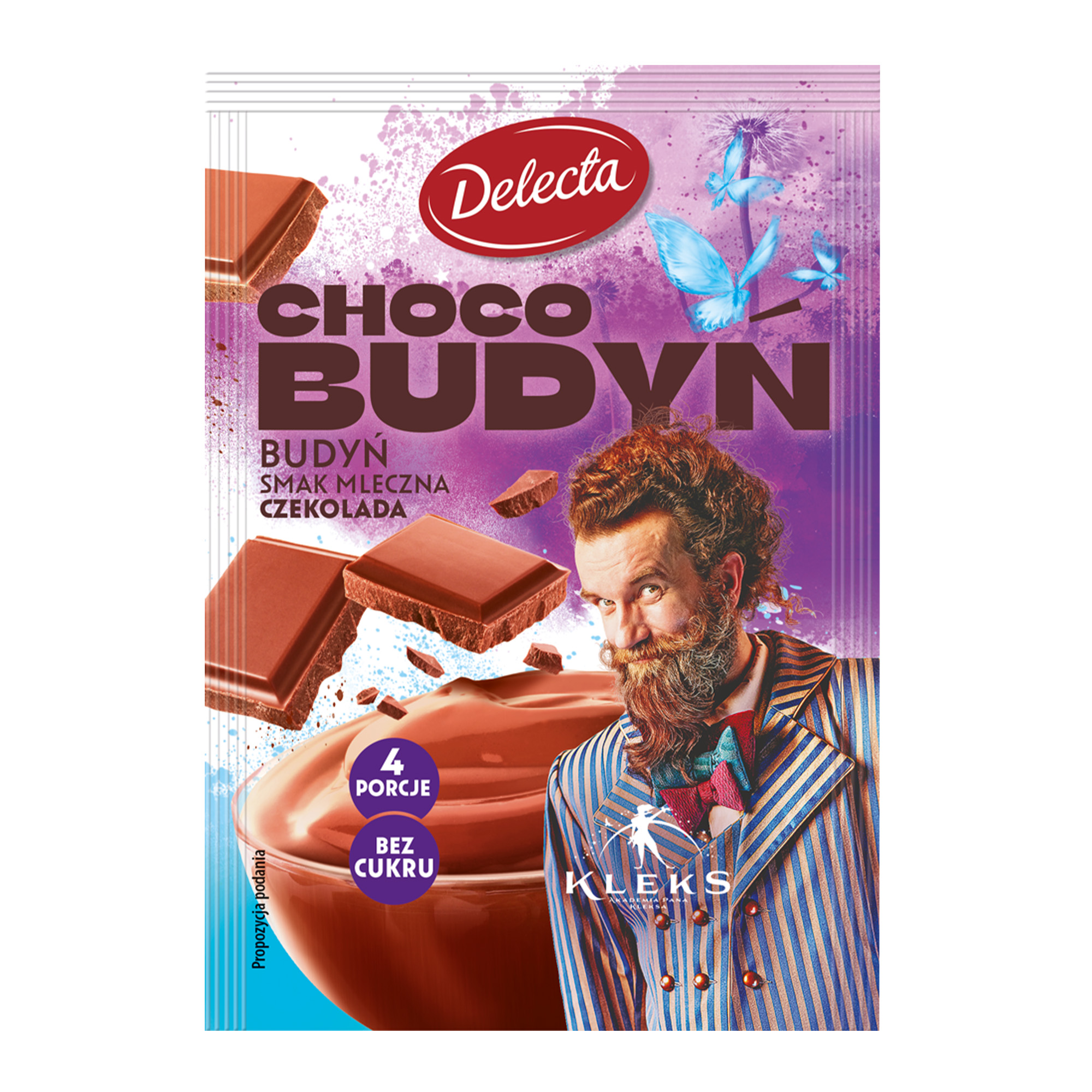Delecta KLEKS Budyń o smaku mleczna czekolada, 42 g zdjęcie