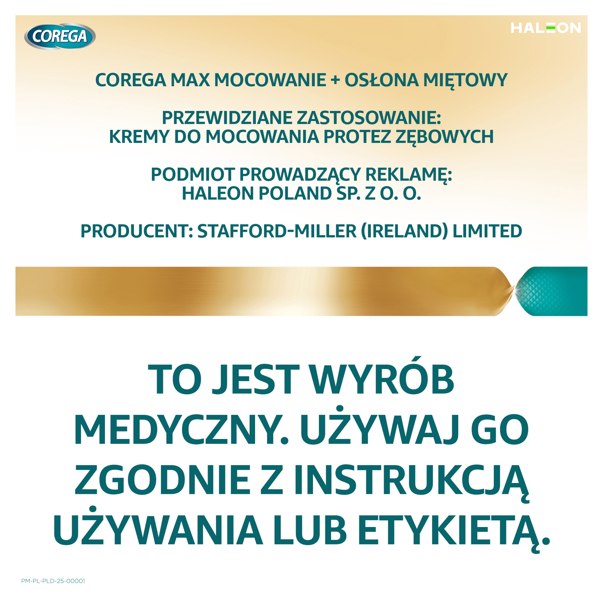 Corega Power Max Mocowanie + Osłona krem mocujący do protez zębowych o smaku miętowym 40 g