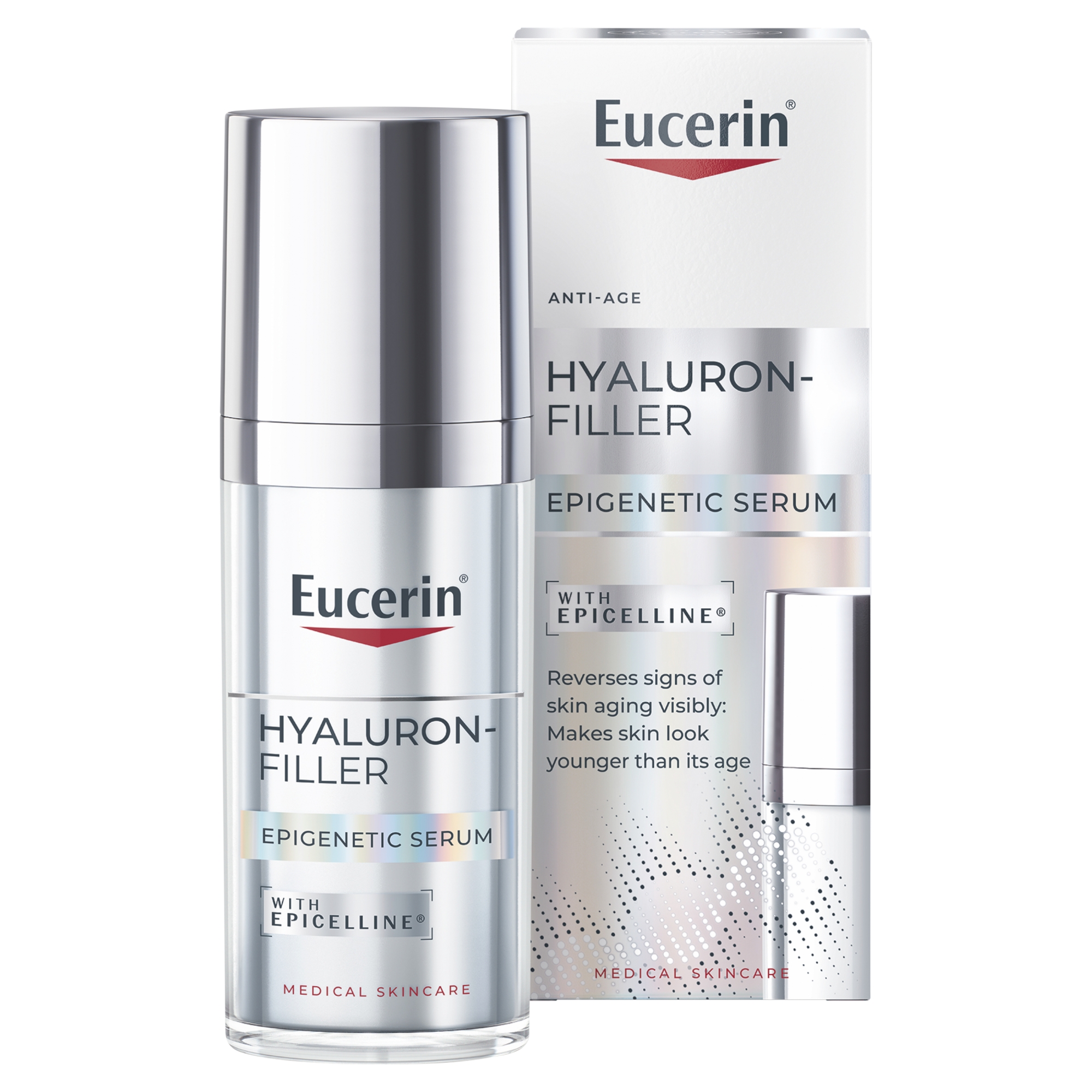 Eucerin Hyaluron-Filler Serum przeciwzmarszczkowe Epigenetic z Epicelline, 30 ml