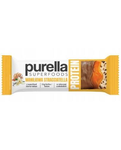 Purella Superfoods Protein bar baton proteinowy waniliowa straciatella, 45 g zdjęcie