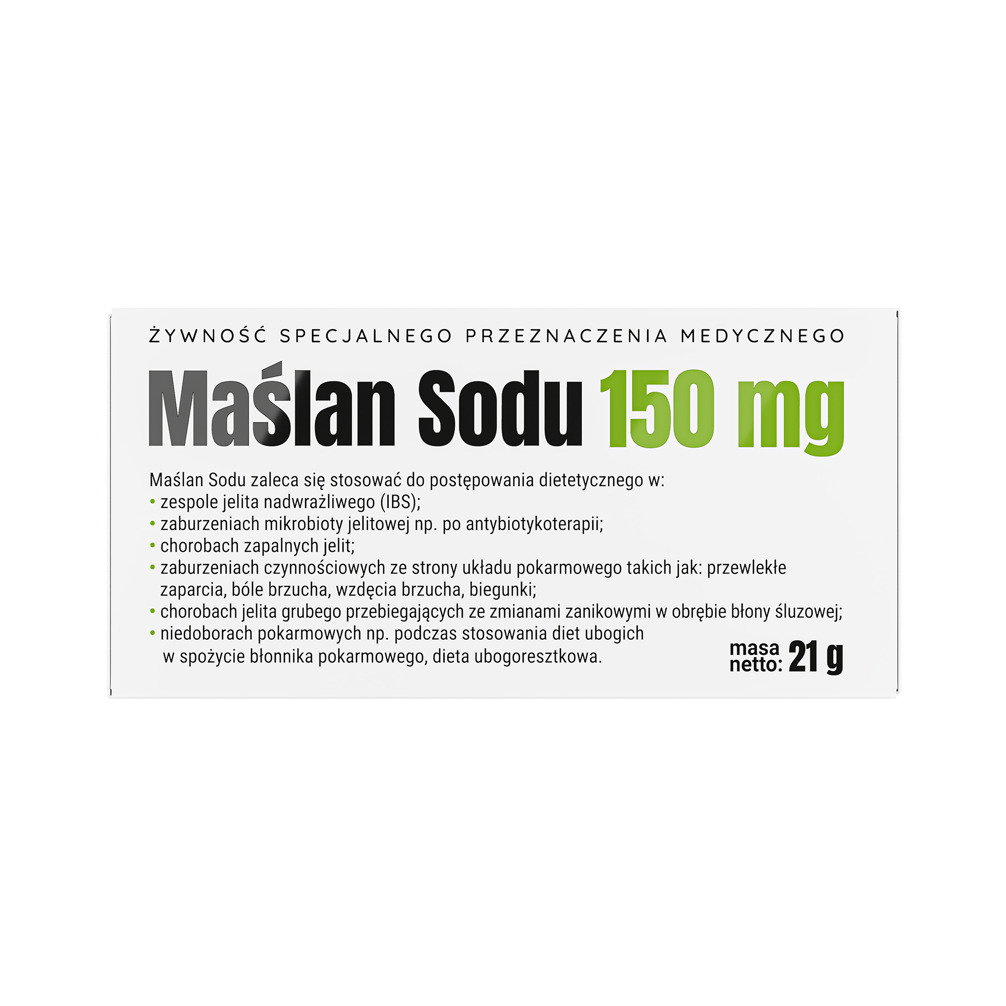 Maślan Sodu, 150 mg, kapsułki, 60 sztuk