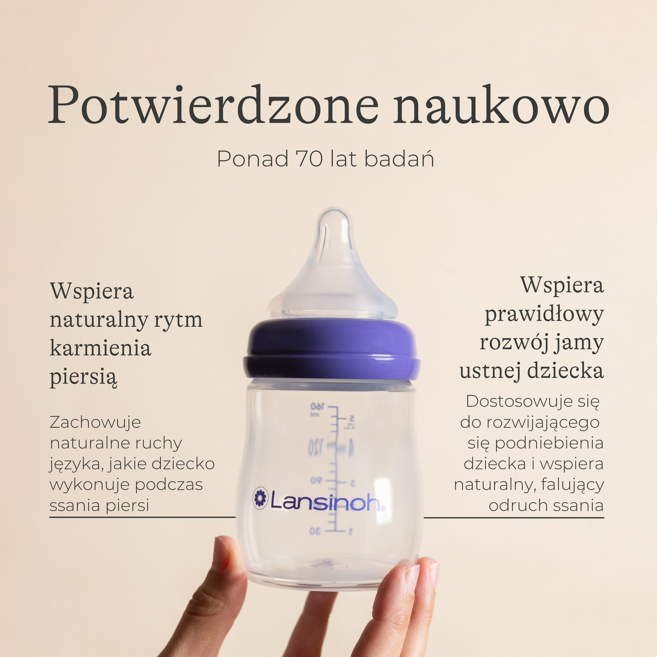 Lansinoch Lansinoh Butelki do karmienia z smoczkiem NaturalWave o szybkim przepływie, 2 x 330 ml