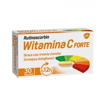 Rutinoscorbin Witamina C Forte (Active C), 500 mg, kapsułki twarde o przedłużonym uwalnianiu, 30 sztuk