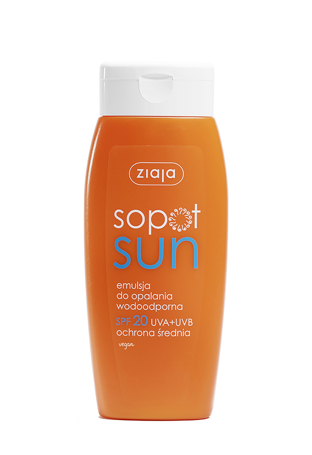 Ziaja Sopot Sun emulsja do opalania wodoodporna SPF 20 UVA + UVB ochrona średnia 150 ml zdjęcie