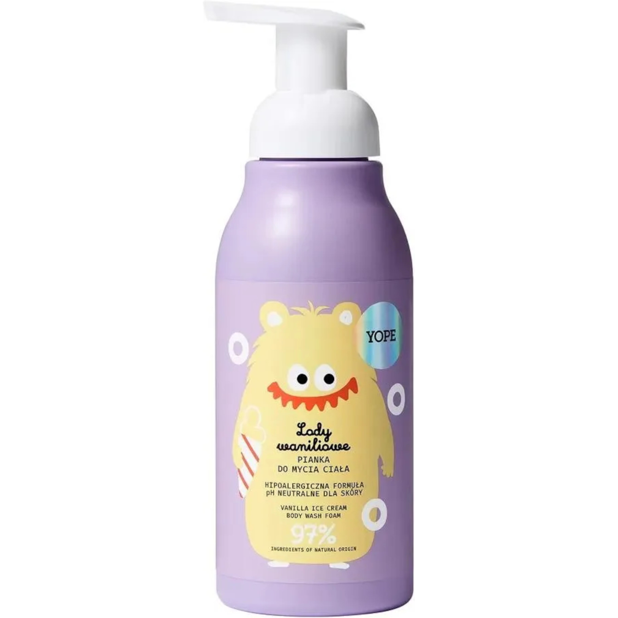 Yope, pianka do mycia ciała dla dzieci, Lody Waniliowe, 400 ml zdjęcie
