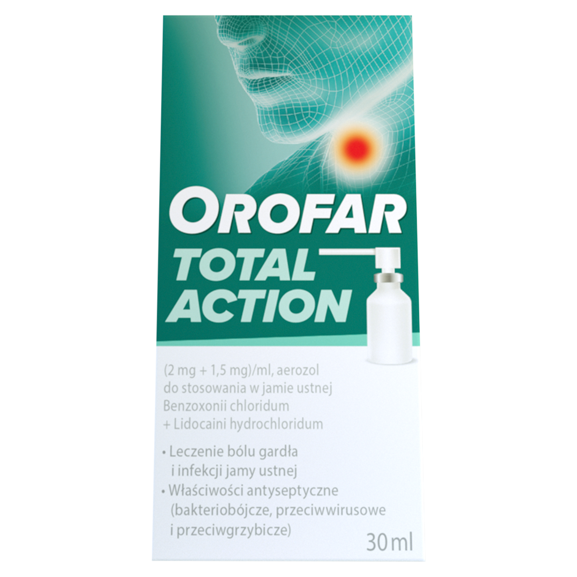OROFAR TOTAL ACTION Aerozol na gardło - 30 ml zdjęcie
