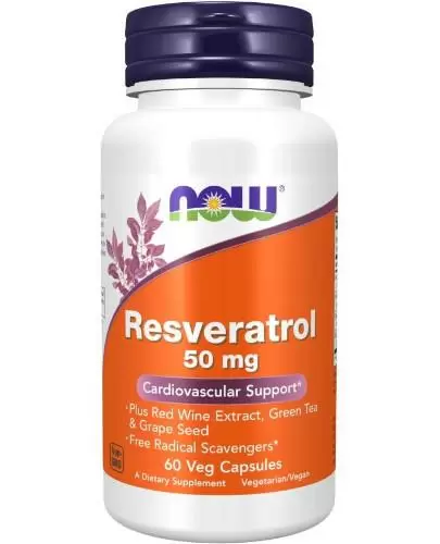 NOW FOODS Natural resveratrol 50 mg - 60 kaps. zdjęcie