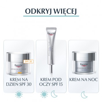 Eucerin Hyaluron-Filler Booster nawilżający ultralekki pierwsze zmarszczki, 30 ml, cena, wskazania, opinie