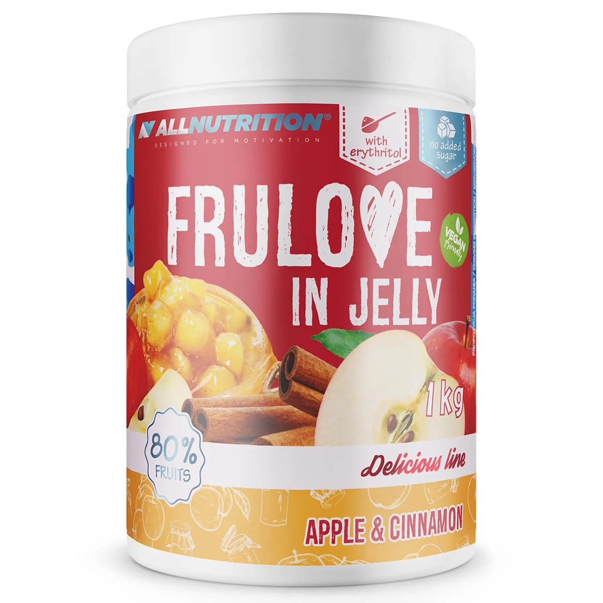 Allnutrition Frulove In Jelly Apple & Cinnamon, 1000 g zdjęcie