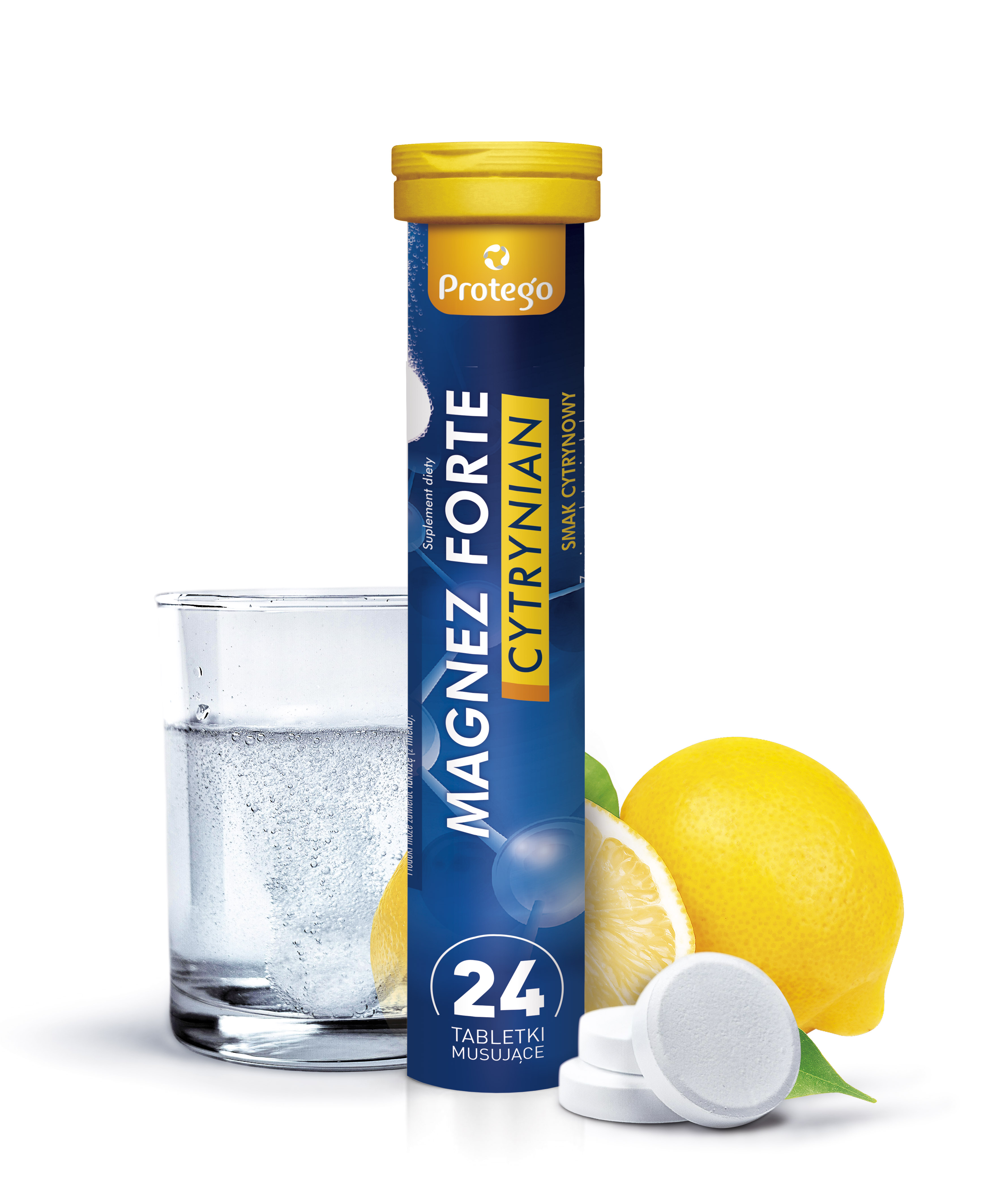 Protego Magnez Forte Cytrynian, tabletki musujące, 24 sztuki zdjęcie