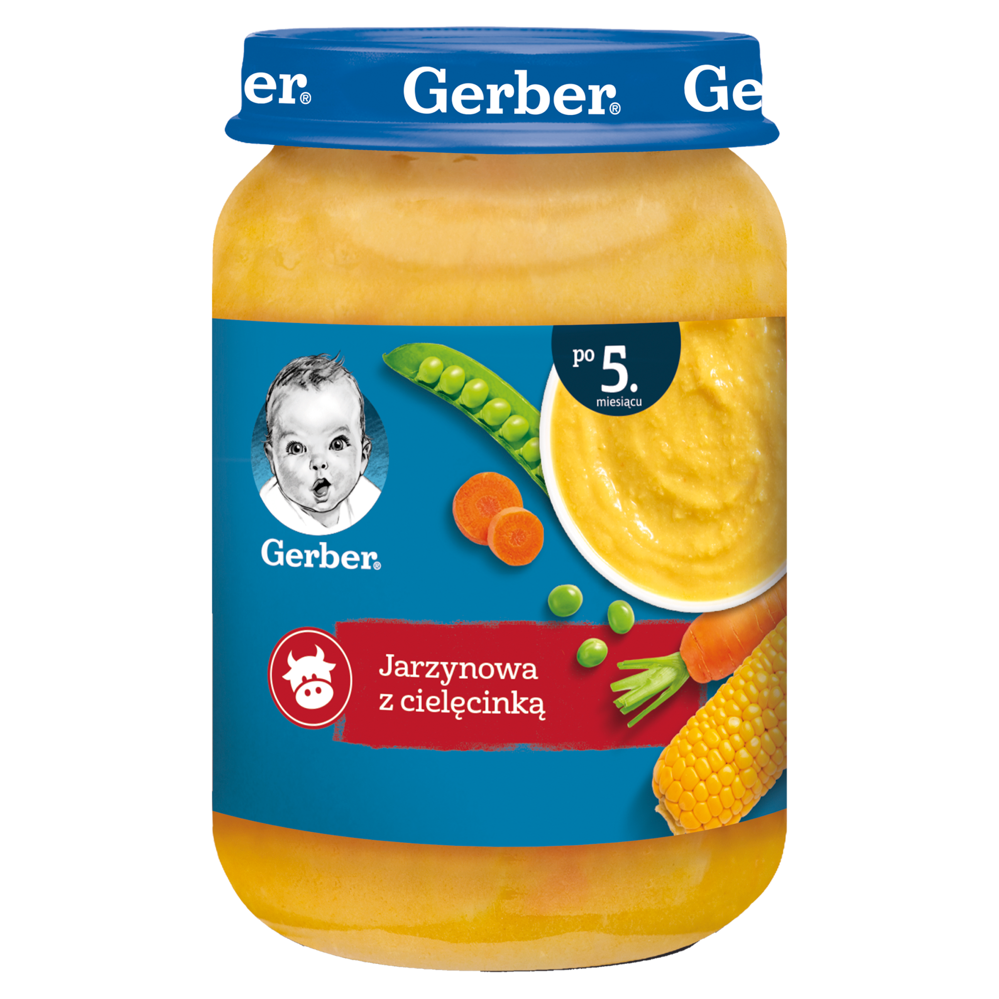 GERBER Zupka jarzynowa z cielęcinką po 5 miesiącu - 190 g zdjęcie