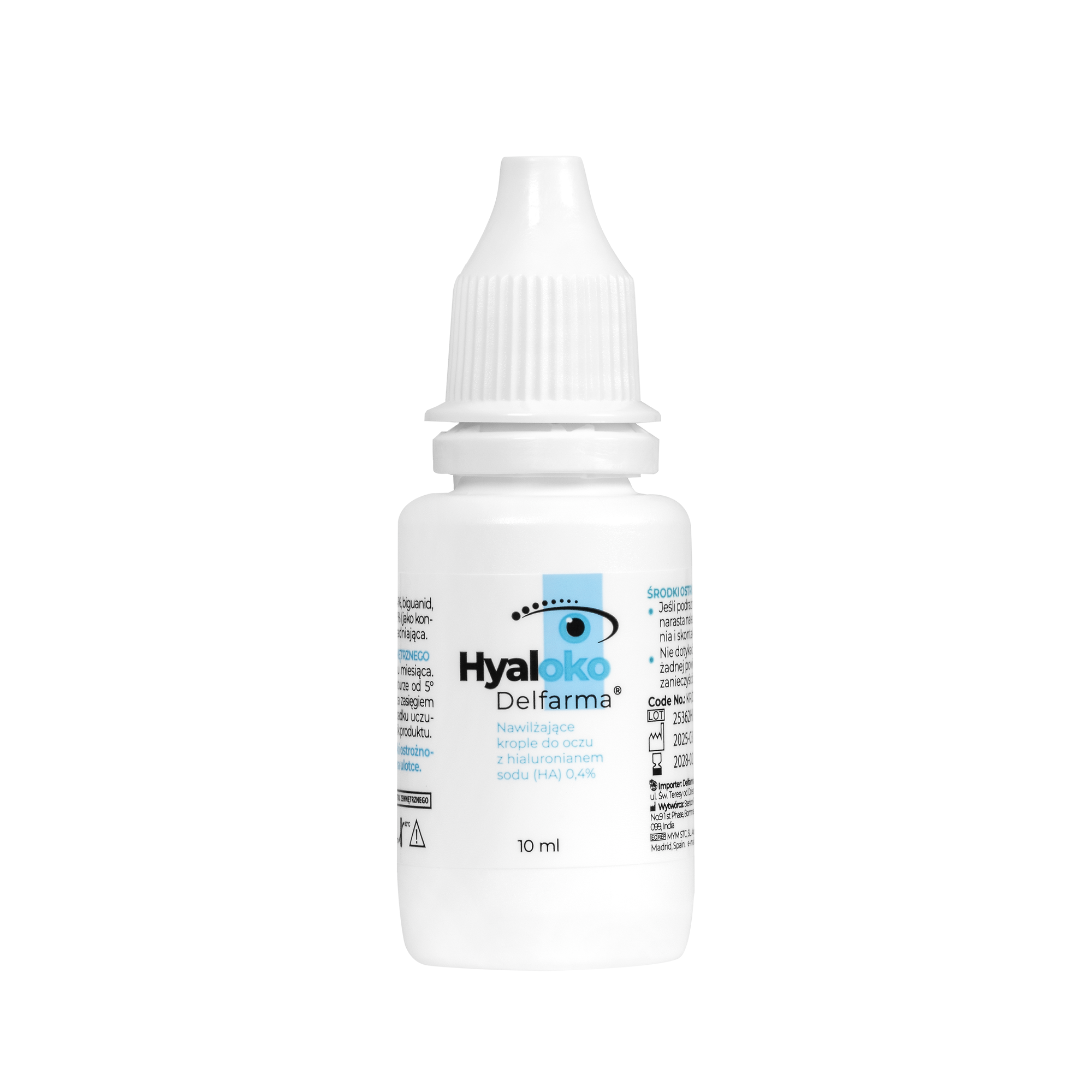 Hyaloko Delfarma Nawilżające krople do oczu z hialuronianem sodu 0,4%, 10 ml