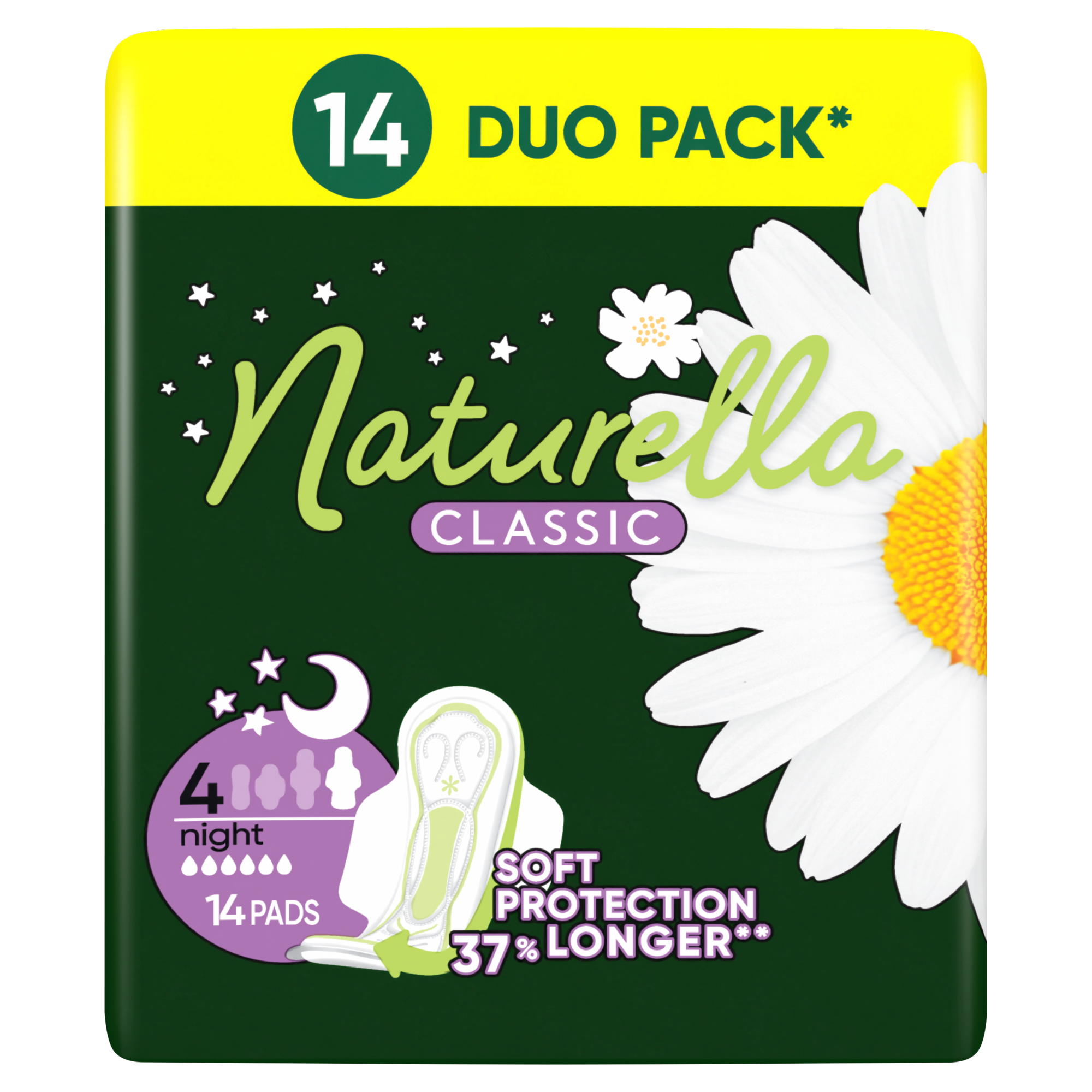 Naturella Classic Night Podpaski ze skrzydełkami, 14 sztuk zdjęcie