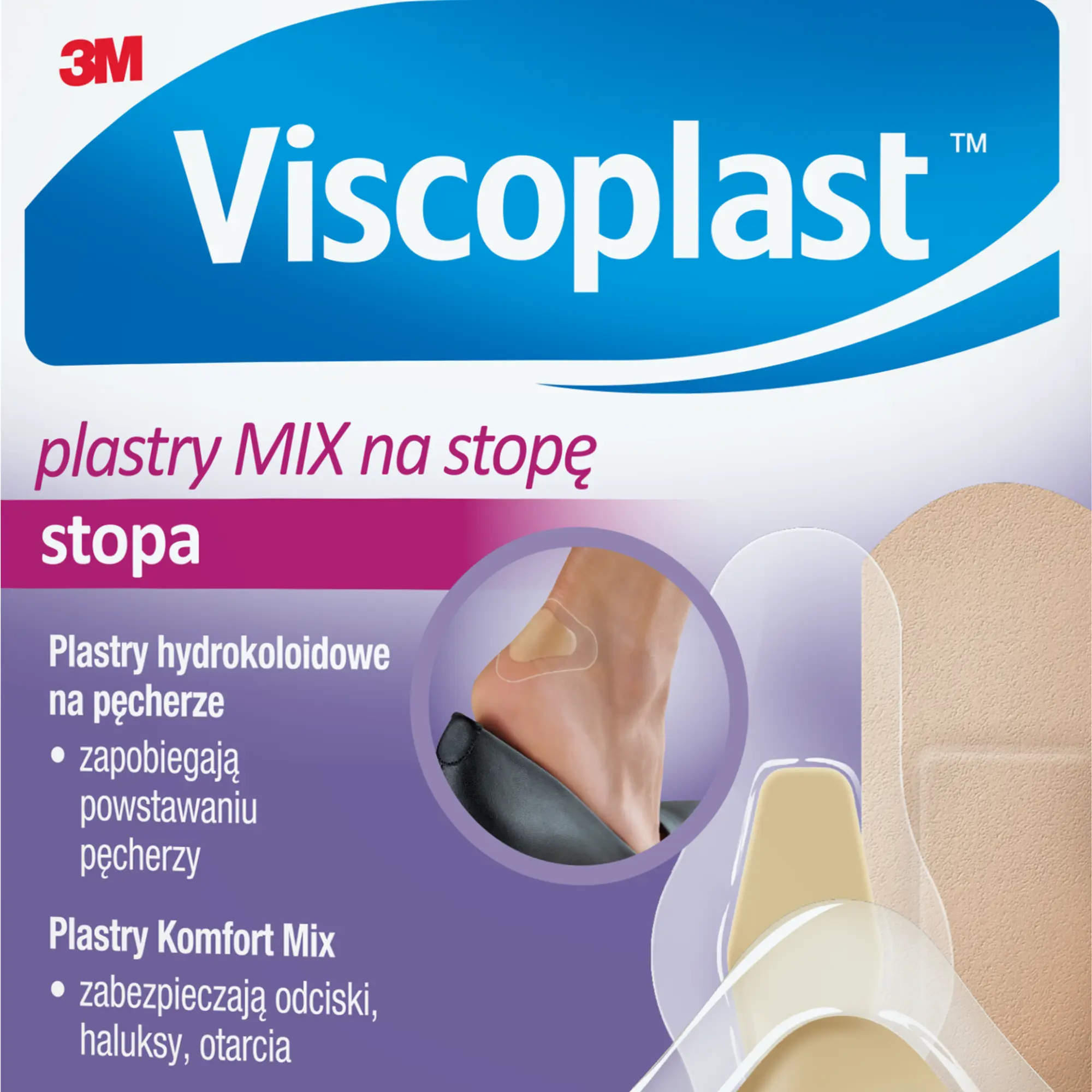 Viscoplast, Plastry MIX na stopę, 7 sztuk