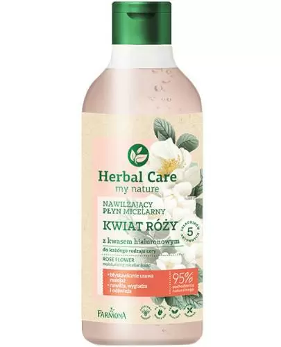 Farmona Herbal Care, nawilżający płyn micelarny bez pompki kwiat róży, 400 ml zdjęcie