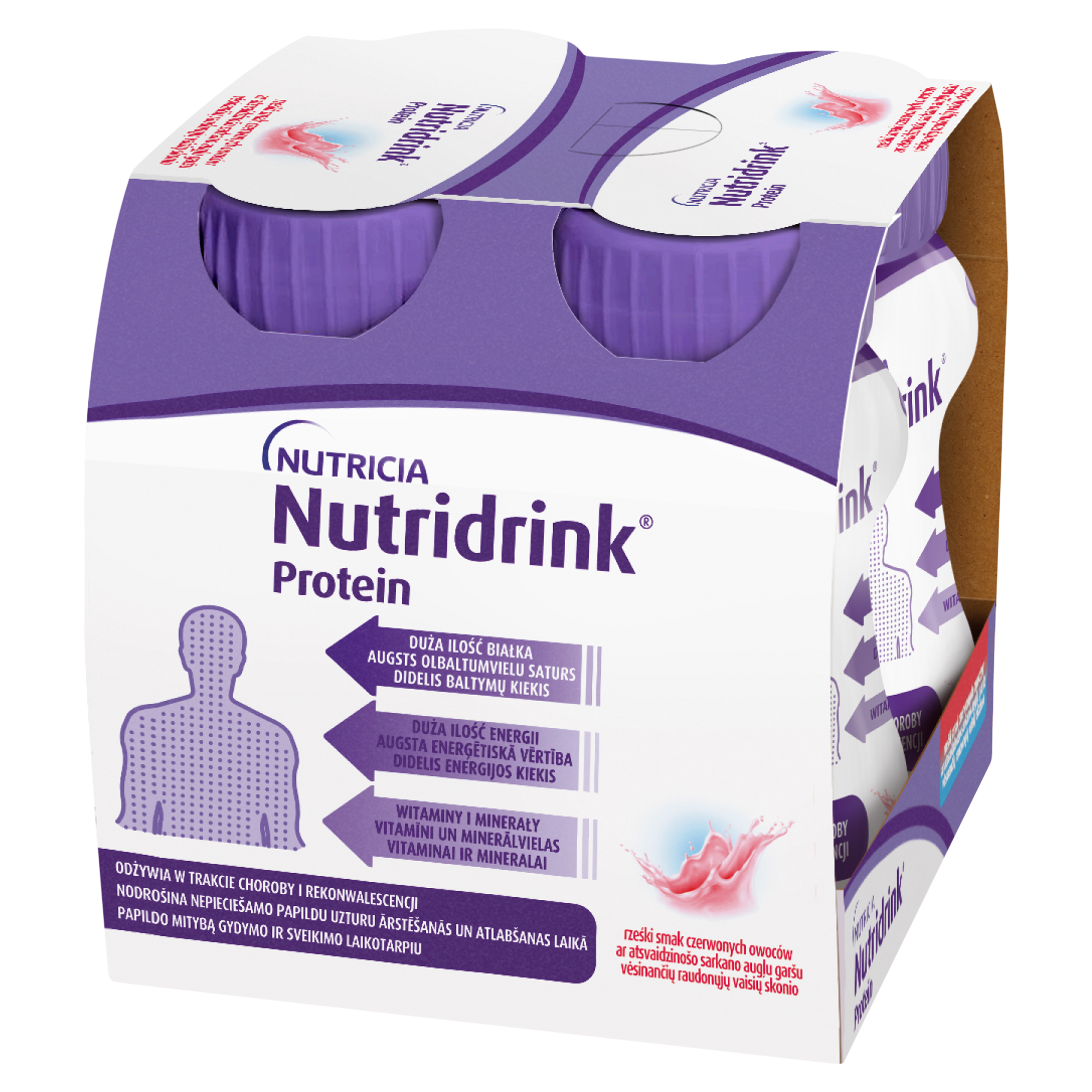 Nutridrink Protein smak rześkich czerwonych owoców 4x 125 ml zdjęcie