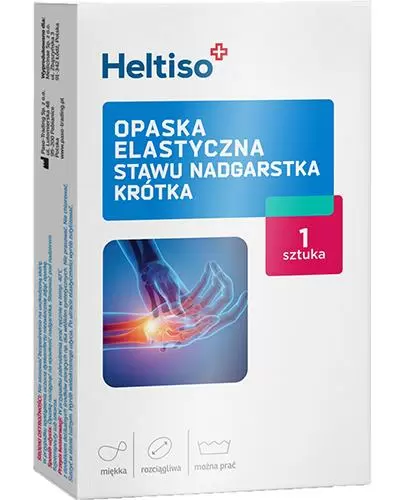 Heltiso Opaska elastyczna stawu nadgarstka krótka rozmiar XL 1 sztuka zdjęcie
