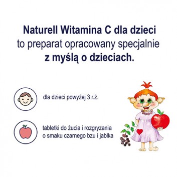 Naturell Witamina C dla dzieci 60 tabletek