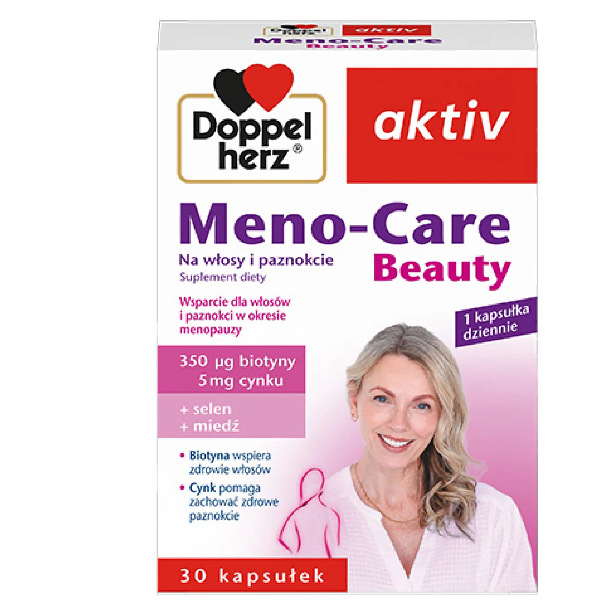 Doppelherz aktiv Meno-Care Beauty Na włosy i paznokcie, kapsułki, 30 szt zdjęcie