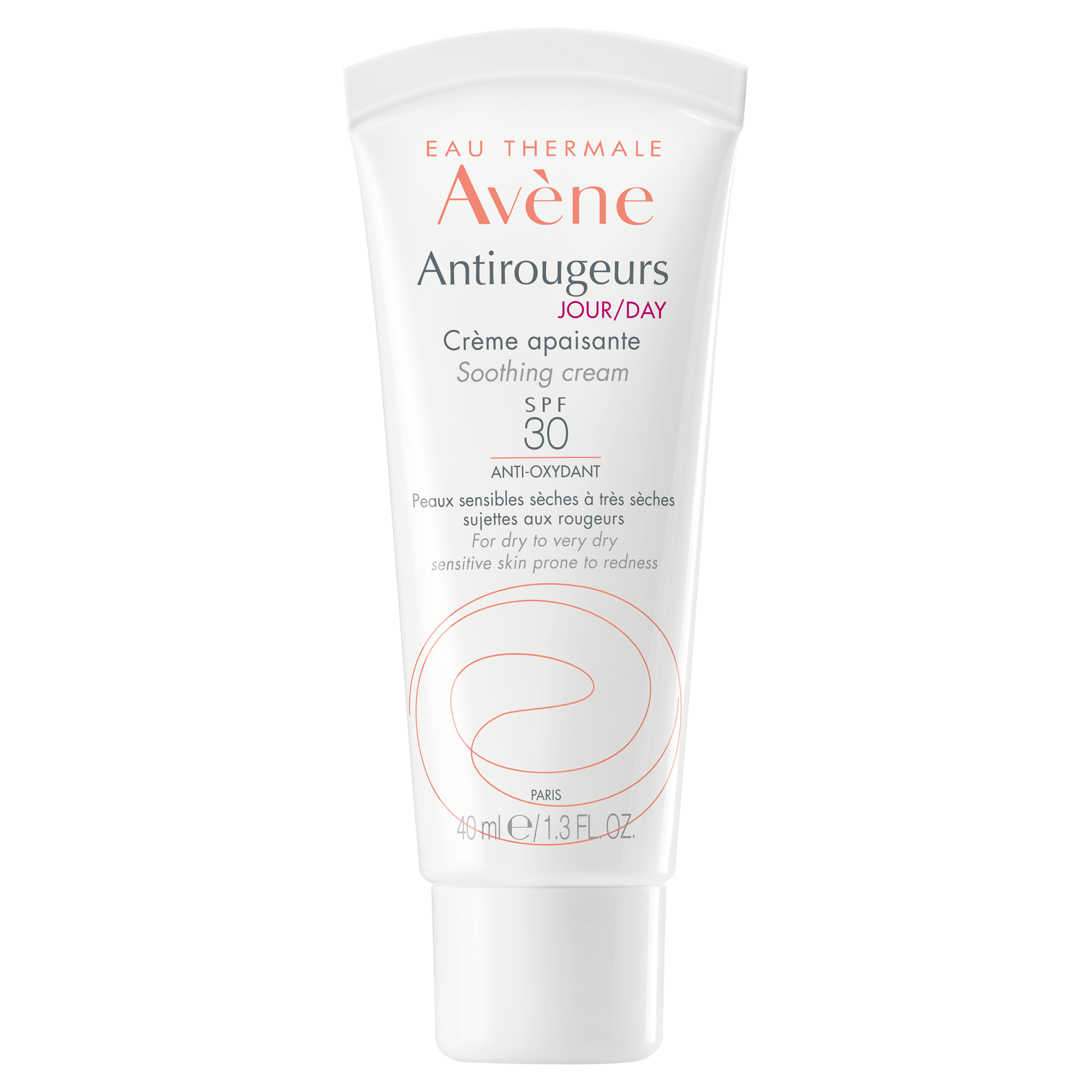 Avene Eau Thermale Antirougeurs Jour, kojący krem na dzień, SPF 30, 40 ml zdjęcie