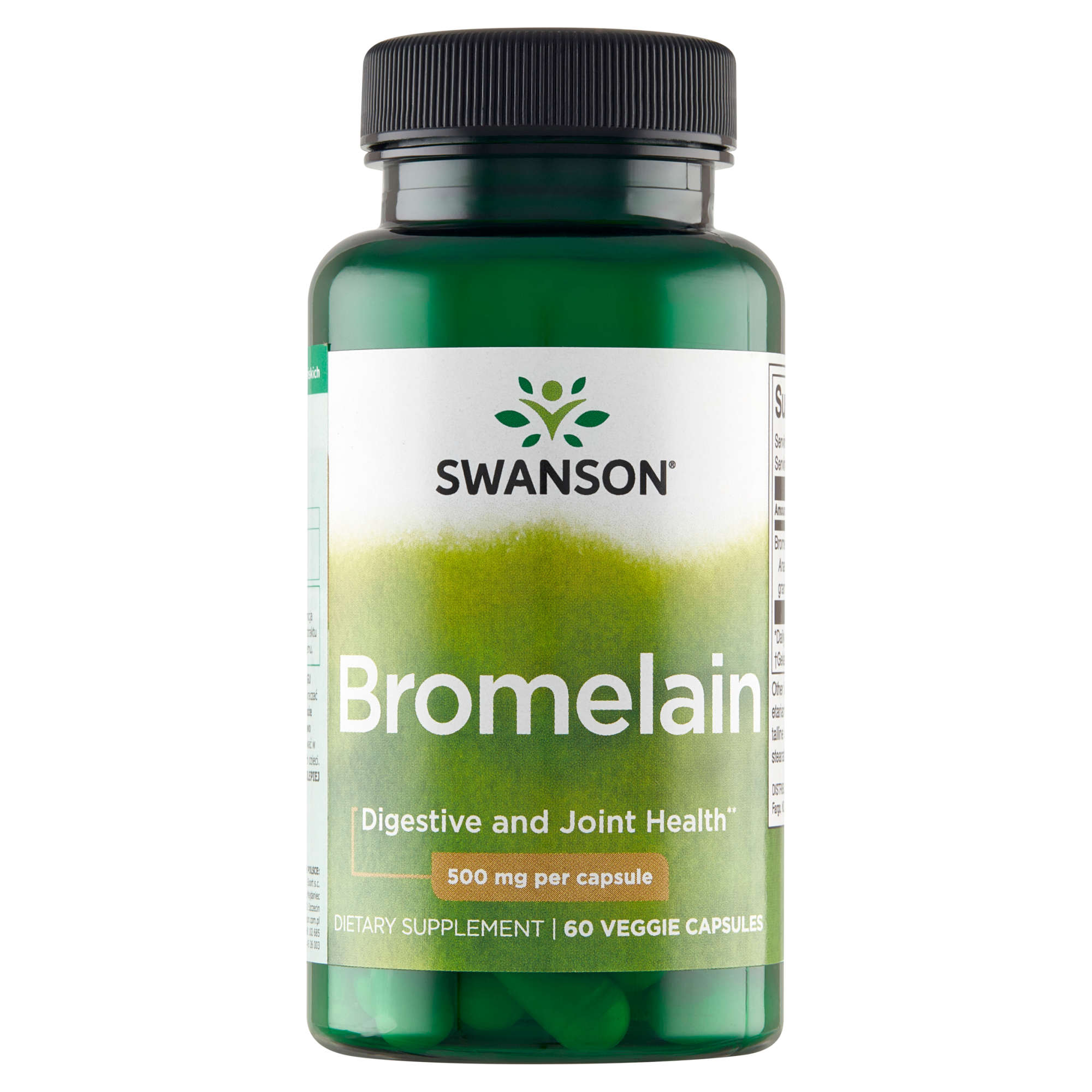 Swanson Bromelina 500 mg 60 kapsułek zdjęcie