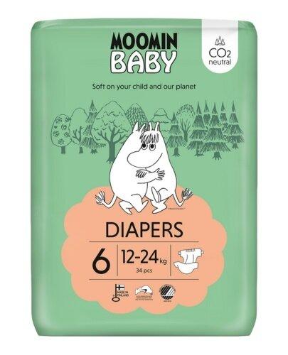 MOOMIN Baby Pieluszki 6 JUNIOR 12-24 kg, 34 sztuki zdjęcie