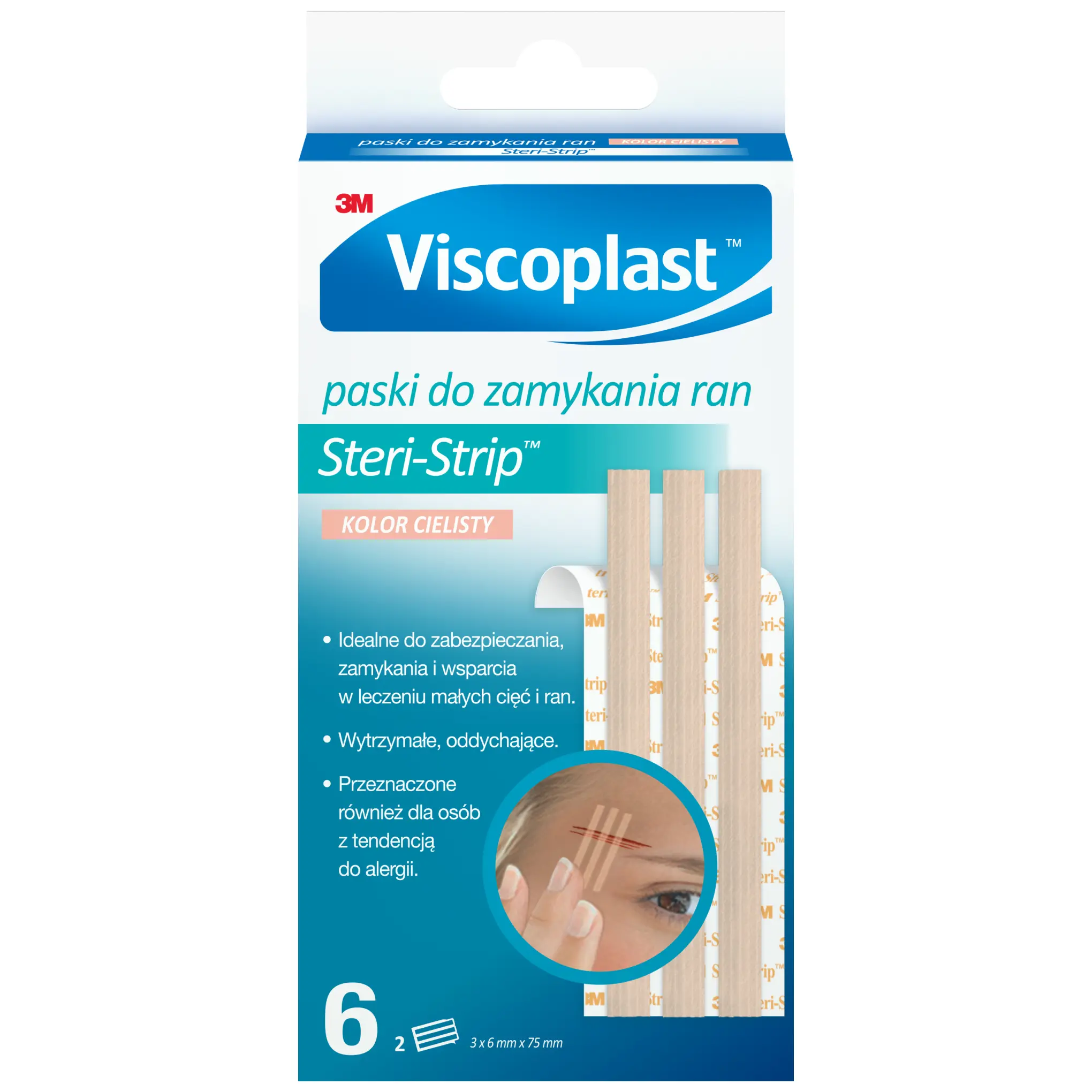 Viscoplast SteriStrip paski do zamykania ran 6 sztuk
