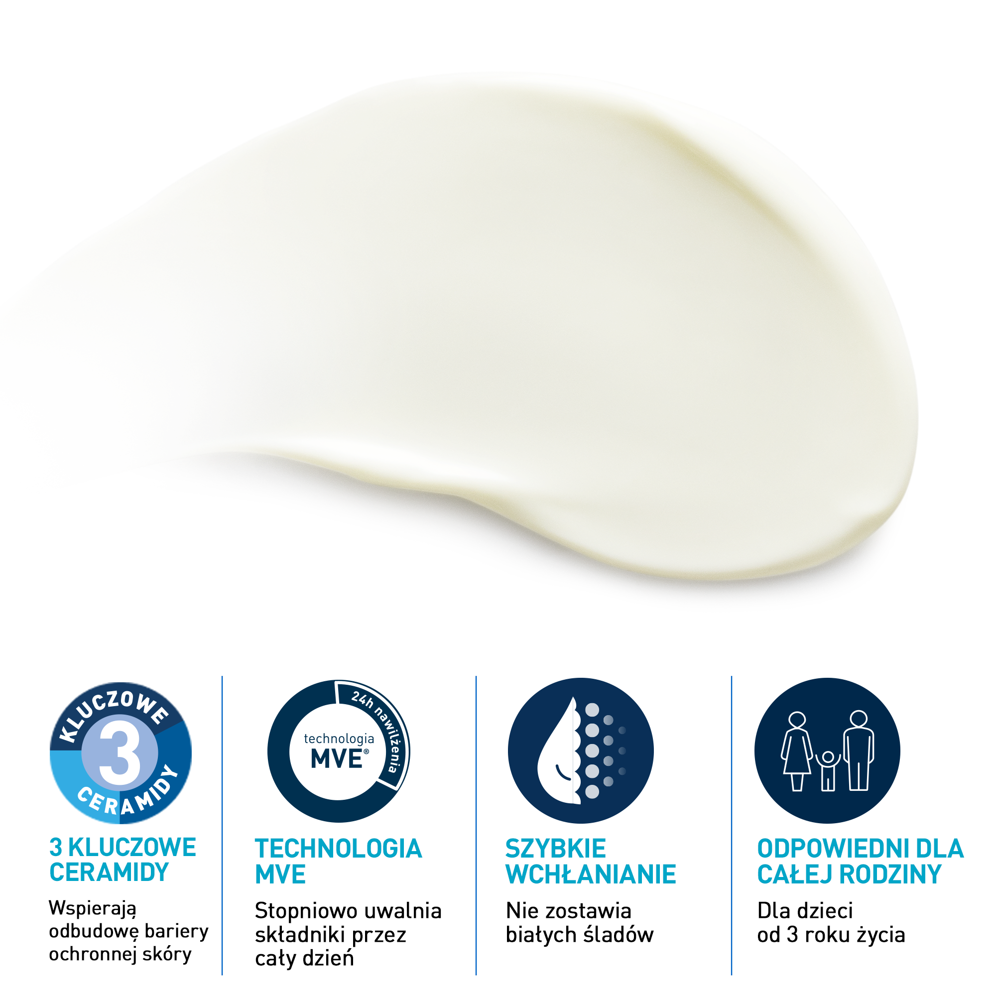 Cerave Sun, niewidoczny nawilżający balsam przeciwsłoneczny SPF 50+, 75 ml