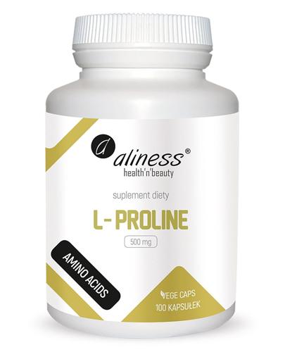 Aliness L-Proline 500 mg - 100 kaps. Na stawy - cena, opinie, stowowanie  zdjęcie