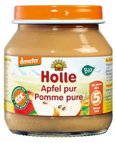 Holle Deser Bio przetarte jabłko po 5 miesiącu 125 g zdjęcie