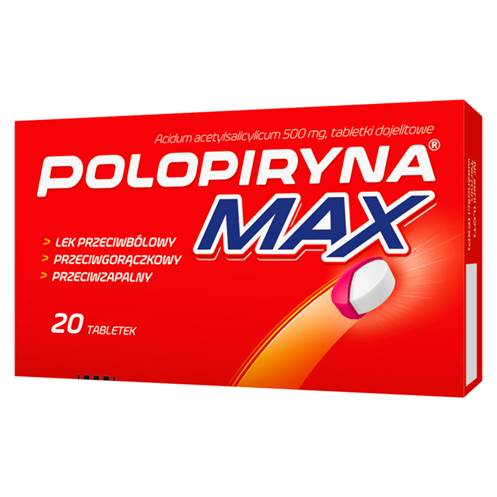 Polopiryna Max 500mg 20 tabletek zdjęcie
