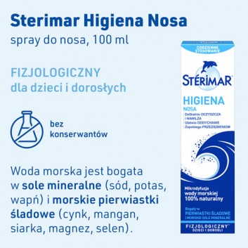 Sterimar Higiena nosa fizjologiczny roztwór wody morskiej, spray 100 ml