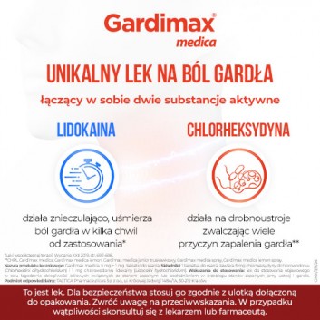 Gardimax Medica 5 mg + 1 mg bez cukru 24 tabletki