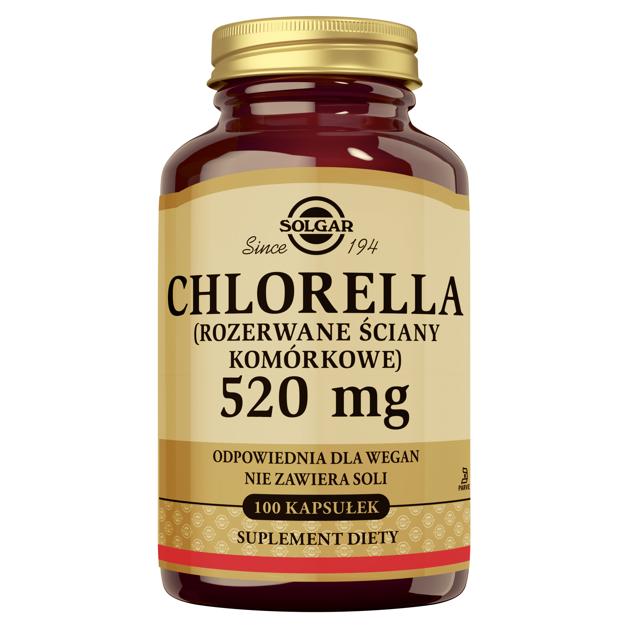 SOLGAR CHLORELLA 520 mg - 100 kaps. zdjęcie