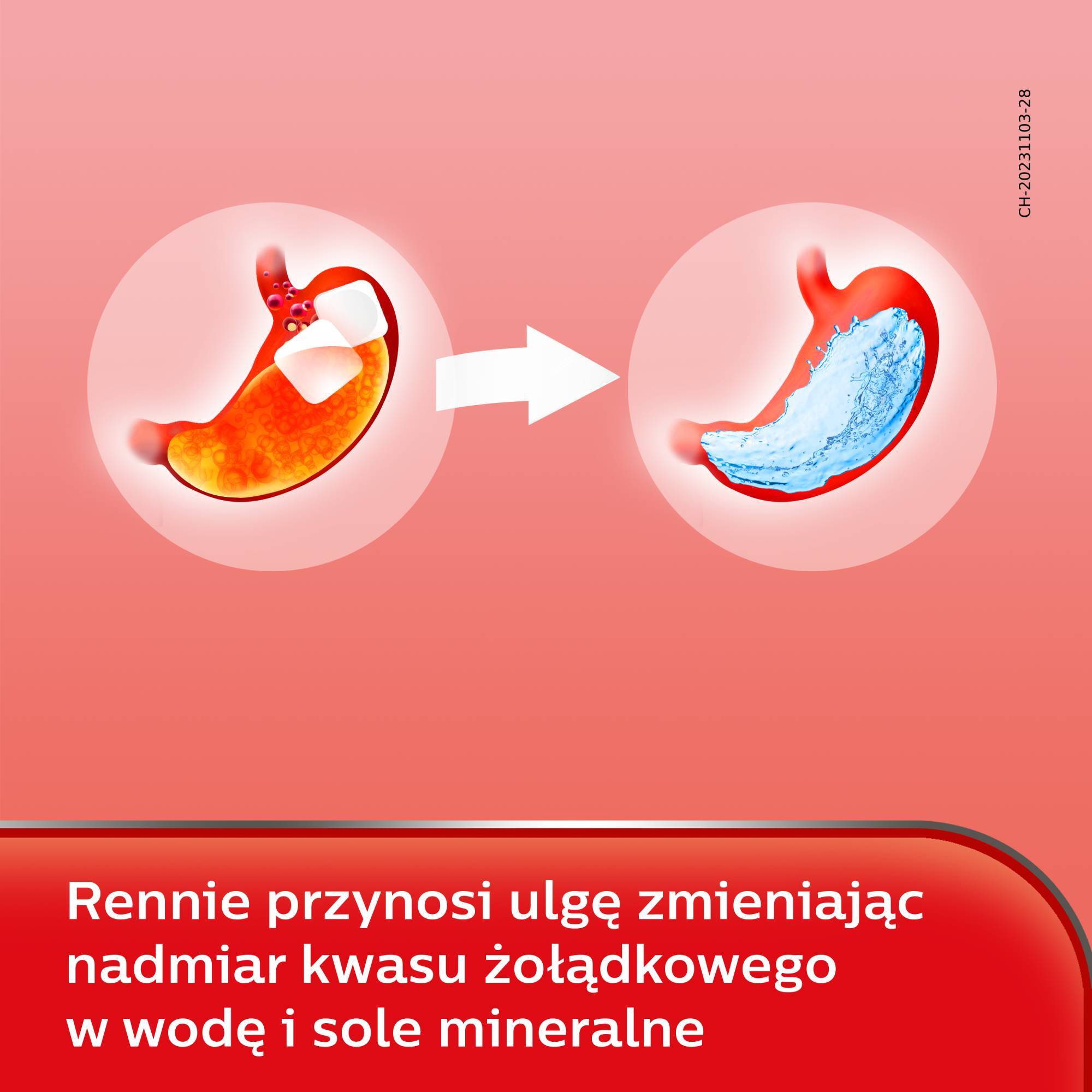 Rennie Antacidum, 680 mg + 80 mg, 60 tabletek do ssania